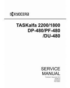 KYOCERA MFP TASKalfa-1800 2200 DP-480 DU-480 PF-480 Service Manual