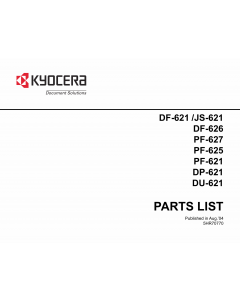 KYOCERA Options Document-Feeder DF-621 JS-621 DF-626 PF-627 PF-625 621 DP-621 DU-621 Parts Manual