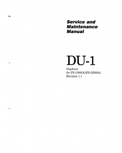 KYOCERA Options Duplexer-DU-1 for FS-1500 3500 Parts and Service Manual