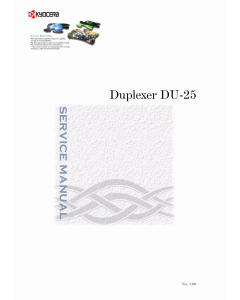 KYOCERA Options Duplexer-DU-25 Parts and Service Manual