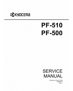 KYOCERA Options Paper-Feeder-PF-500 PF-510 Parts and Service Manual