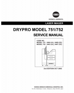 Konica-Minolta MINOLTA DRYPRO 751 752 Service Manual
