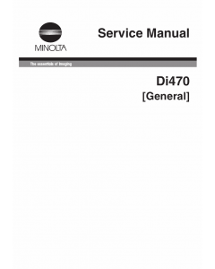 Konica-Minolta MINOLTA Di470 GENERAL Service Manual