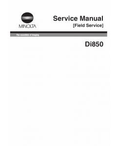 Konica-Minolta MINOLTA Di850 FIELD-SERVICE Service Manual