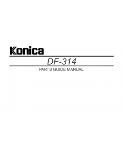 Konica-Minolta Options DF-314 Parts Manual