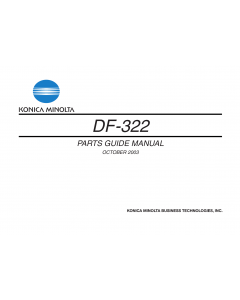 Konica-Minolta Options DF-322 Parts Manual