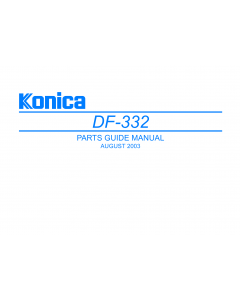 Konica-Minolta Options DF-332 Parts Manual