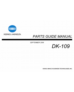 Konica-Minolta Options DK-109 Parts Manual
