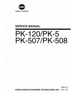 Konica-Minolta Options PK-120 PK-5 PK-507 PK-508 Service Manual