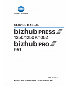Konica-Minolta bizhub-PRESS 1052 1250 1250P Service Manual