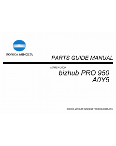 Konica-Minolta bizhub-PRO 950 Parts Manual