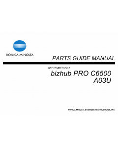 Konica-Minolta bizhub-PRO C6500 Parts Manual