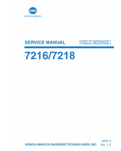 Konica-Minolta bizhub 7216 7218 Service Manual