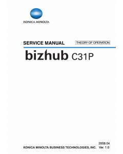 Konica-Minolta bizhub C31 THEORY-OPERATION Service Manual