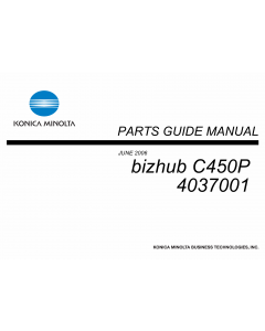 Konica-Minolta bizhub C450P 4037001 Parts Manual
