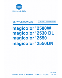 Konica-Minolta magicolor 2500W 2530DL 2550 2550DN THEORY-OPERATION Service Manual