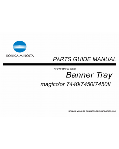 Konica-Minolta magicolor 7450 7440 7450II Banner-Tray Parts Manual