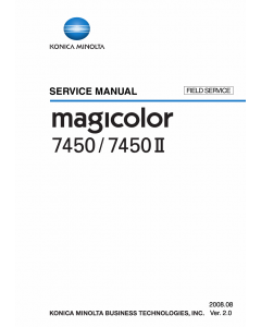 Konica-Minolta magicolor 7450 7450II FIELD-SERVICE Service Manual