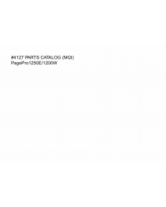 Konica-Minolta pagepro 1250E 1200W Parts Manual