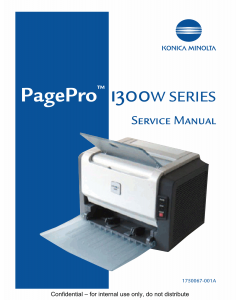 Konica-Minolta pagepro 1300W Service Manual