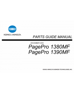 Konica-Minolta pagepro 1380MF 1390MF Parts Manual