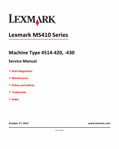 Lexmark MS MS410 4514 Service Manual