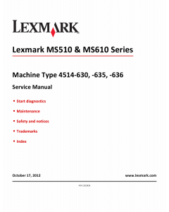 Lexmark MS MS510 MS610 4514 Service Manual