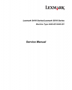 Lexmark S S410 S510 4448 Service Manual