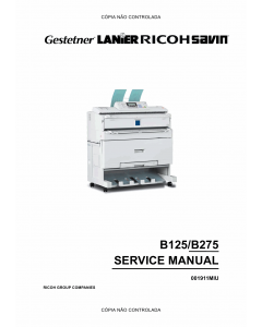 RICOH Aficio 240W B125 B275 Service Manual