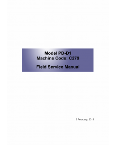 RICOH Aficio DD-4450 DD4450P DD4450CP C277 C278 C279 Service Manual