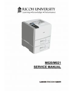 RICOH Aficio SP-5200DN 5210DN M020 M021 Service Manual