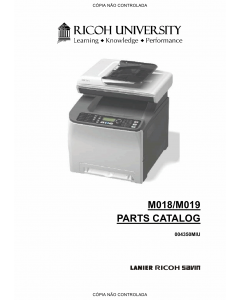 RICOH Aficio SP-C231SF C232SF M018 M019 Parts Catalog