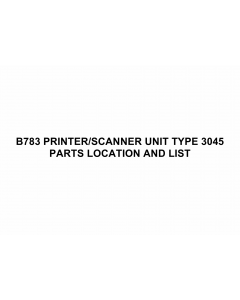 RICOH Options B783 PRINTERS-CANNER-UNIT-TYPE-3045 Parts Catalog PDF download