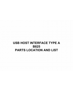 RICOH Options B825 USB-HOST-INTERFACE-TYPE-A Parts Catalog PDF download
