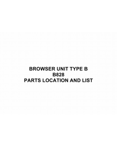 RICOH Options B828 BROWSER-UNIT-TYPE-B Parts Catalog PDF download