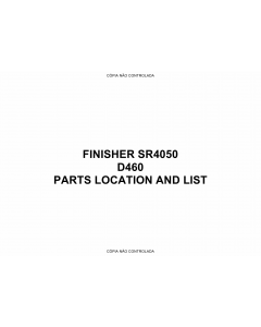 RICOH Options D460 FINISHER-SR4050 Parts Catalog PDF download