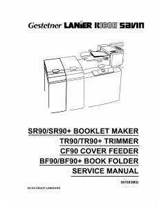 RICOH Options SR90 TR90 CF90 BF90 BOOKLET-MAKER TRIMMER COVER-FEEDER Service Manual PDF download