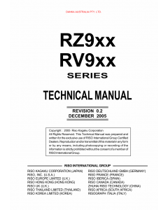 RISO RZ 990 997 970 977 970 977 RV9690 RV9698 TECHNICAL Service Manual