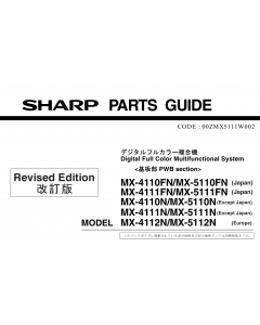 SHARP MX 4110 4111 4112 5110 5111 5112 N PWB Parts Manual
