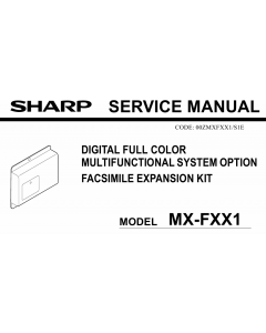 SHARP MX FXX1 Service Manual