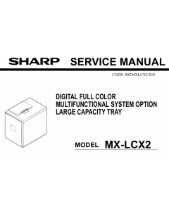 SHARP MX LCX2 Service Manual