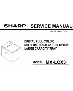 SHARP MX LCX3 Service Manual