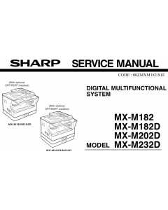 SHARP MX M182 182D 202D 232D Service Manual