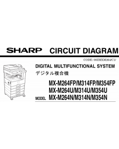 SHARP MX M264 314 354 U-N-FP Circuit Diagrams