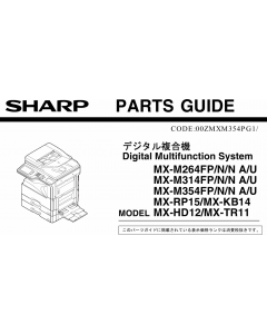 SHARP MX M264 314 354 U-N-FP Parts Manual