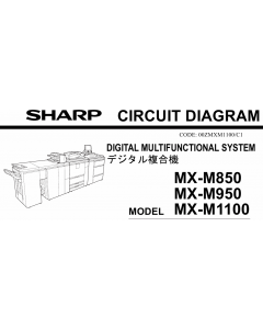 SHARP MX M850 M950 M1100 Circuit Diagrams