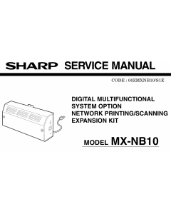 SHARP MX NB10 Service Manual