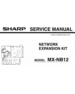 SHARP MX NB12 Service Manual