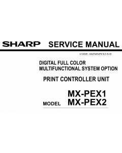 SHARP MX PEX1 PEX2 Service Manual