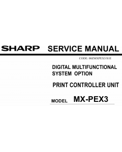 SHARP MX PEX3 Service Manual